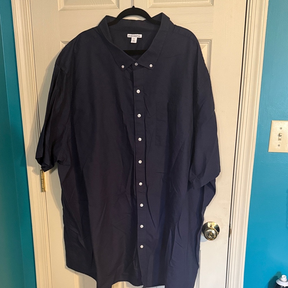 Amazon Essentials Big and Tall Men's Dark Blue Casual Shirt